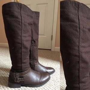 Brown Knee-High Riding Boots