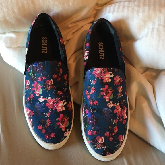 SCHUTZ Shoes - Schutz Floral Slip On Shoes