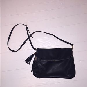 RESERVED Used once black cross body bag