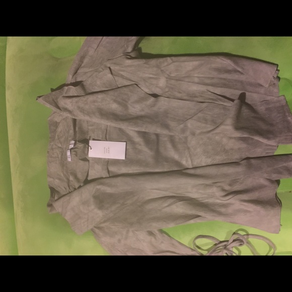 MEMORIAL?T SALE 🌟Vegan suede wrap jacket - Picture 2 of 3