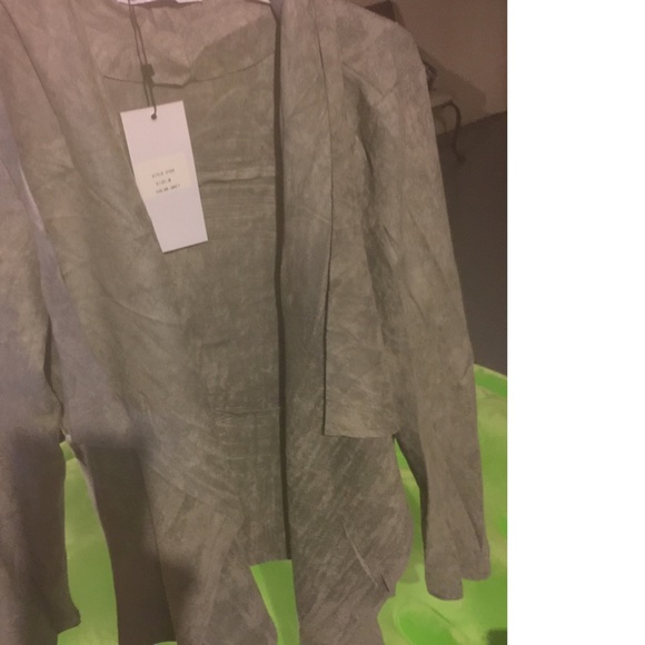 MEMORIAL?T SALE 🌟Vegan suede wrap jacket - Picture 3 of 3