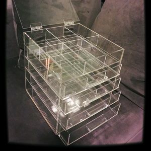 5 layer clear thick plastic organizer- new