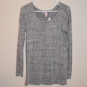 Grey sweater with keyhole back!