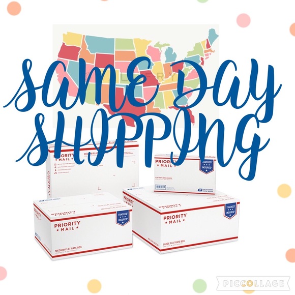 SAME DAY SHIPPING for all orders placed before 3pm