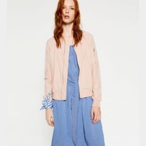 NWT Zara pink bomber jacket
