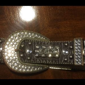 Brown Bling Belt
