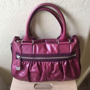 Beautiful plum leather DKNY Handbag