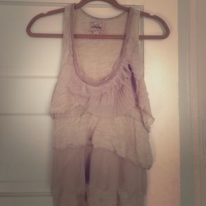 Anthropologie ruffled tank