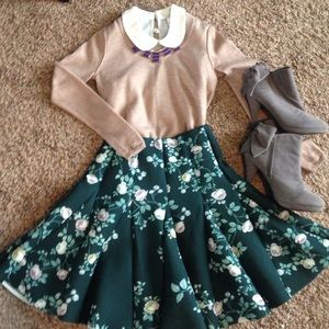 Lauren Conrad Runway floral skirt