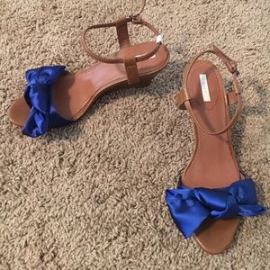 ZARA Pretty brown wedges, size 9