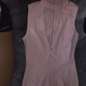 Peachy pink fitted dress