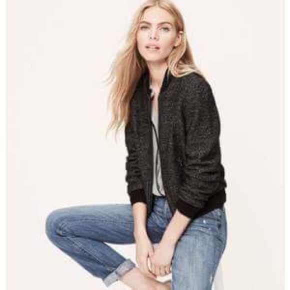 Ann Taylor LOFT Knit Bomber Jacket