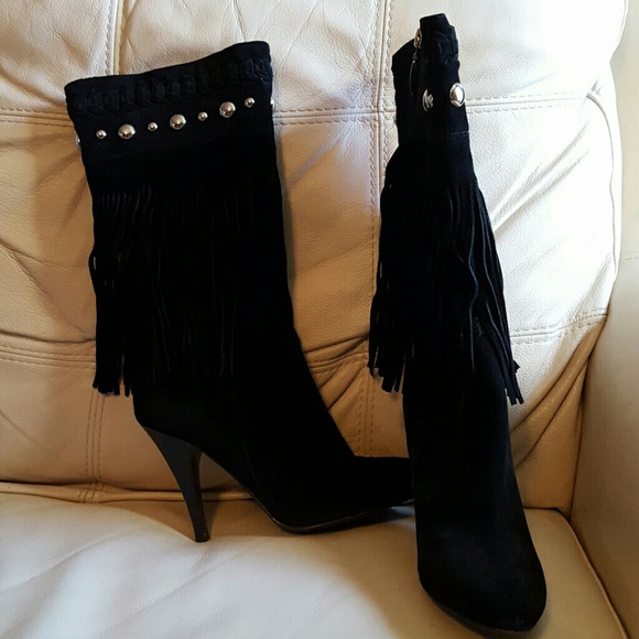 Guess by Marciano suede heeled boots