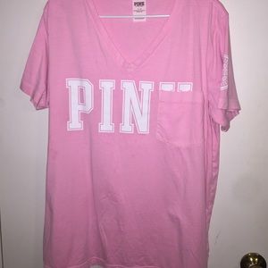 VS Pink Campus Tee, Size Large!