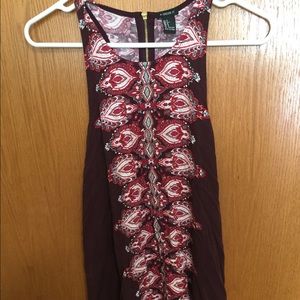 Plum shift dress