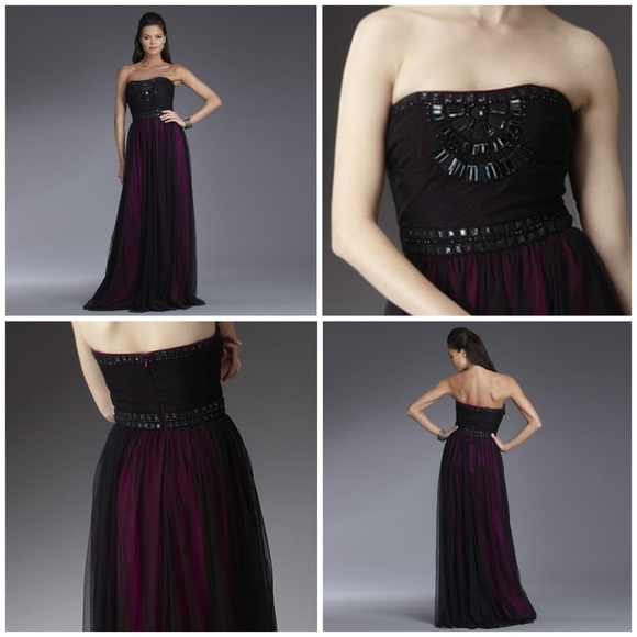 New Badgley Mischka Cocktail Gown Tags Dress Prom - Picture 1 of 4