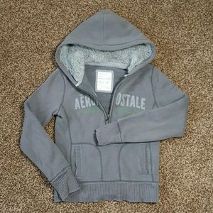 Faux Fur Aeropostale half zip hoodie