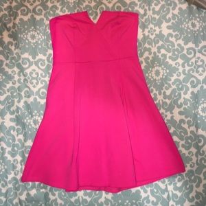 Pink strapless dress