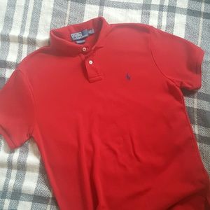 Mens red polo