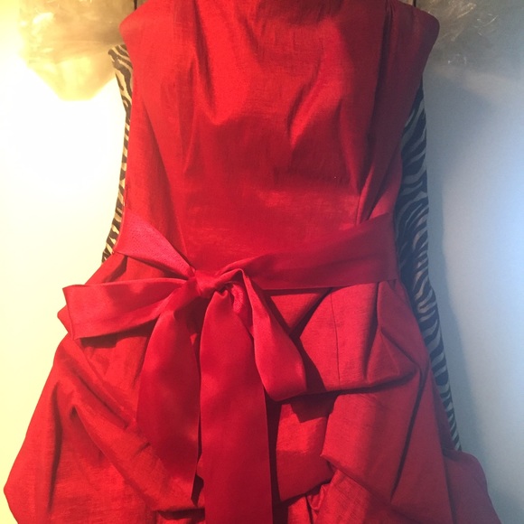 Red dress with bow
