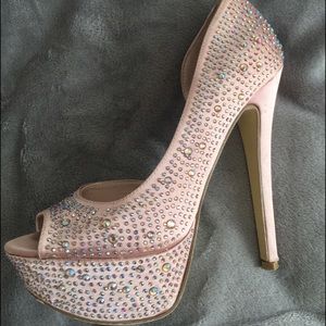 Bakers platform peeptoe stilettos