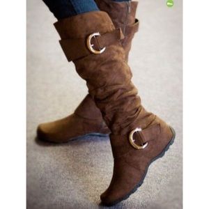 Faux Suede GREY Boots