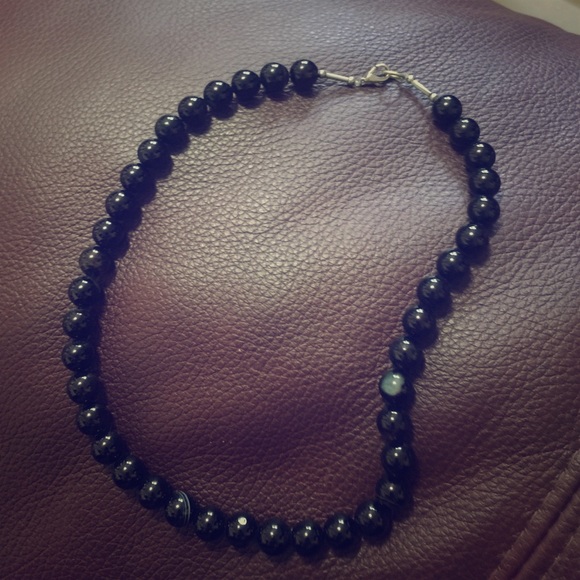 Black agate necklace