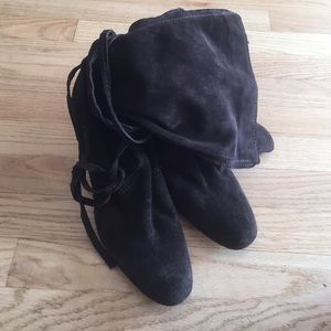 Suede Wedge Boots