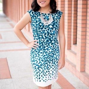 Blue floral Ann Taylor dress (Size 0)