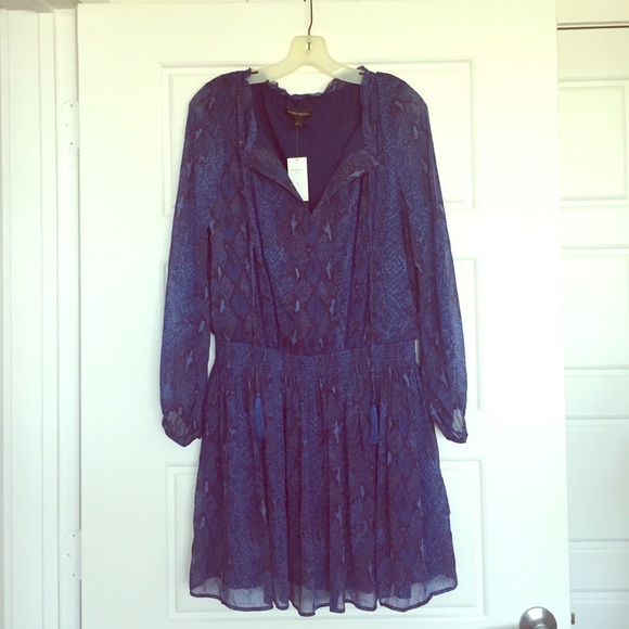 Blue snakeskin dress
