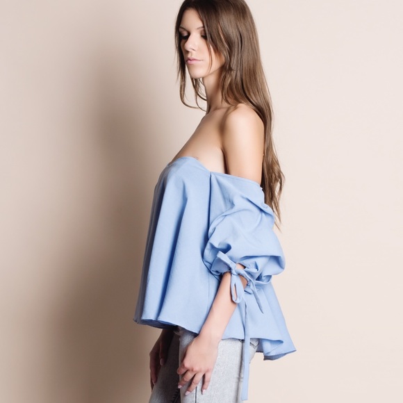 1DAYSALE Off Shoulder Puff Sleeve Top - Picture 3 of 4