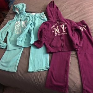 2 Sweat Pant outfits size 7 little girls