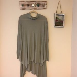 Free People Sea Blue / Green  High Low Tunic