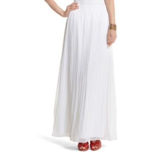 WHBM white long Greek goddess skirt SZ small