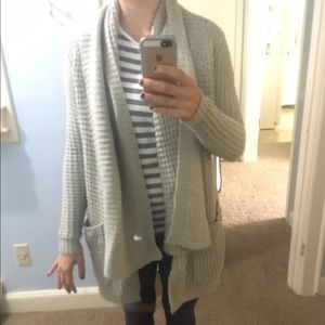 Thick light tan cardigan small