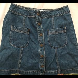 Buttons up mini skirt