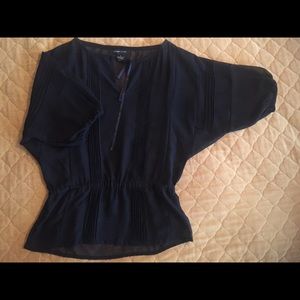 Black sheer blouse with beautiful detail sz 8