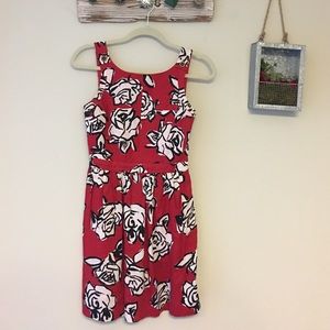 UrbanOutfitters Cooperative Red Floral Linen Dress