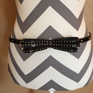 WHBM Black Studded Belt