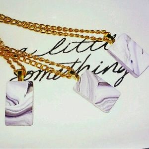 Handmade marble pendant necklace