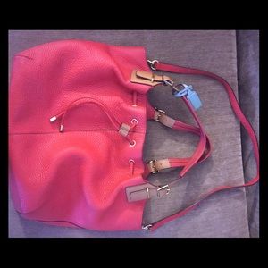 Large leather coach bag