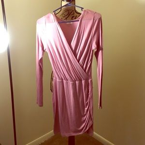 Pink long sleeve dress