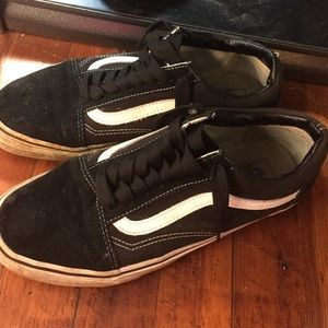 Black and white vans