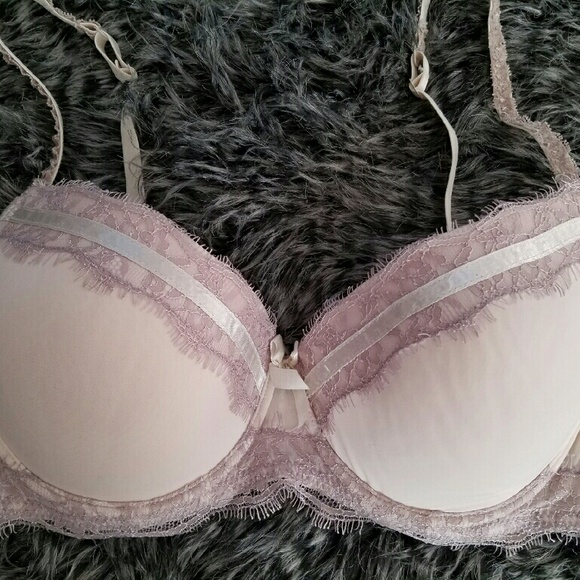Sophie B. Light Pink with Lace Trim Bra