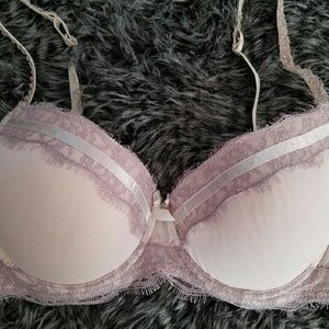 Sophie B. Light Pink with Lace Trim Bra