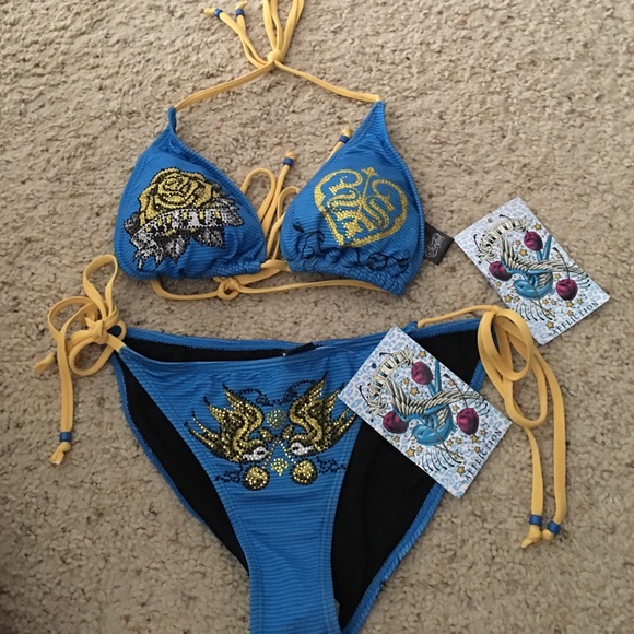 Cute rhinestone bikini