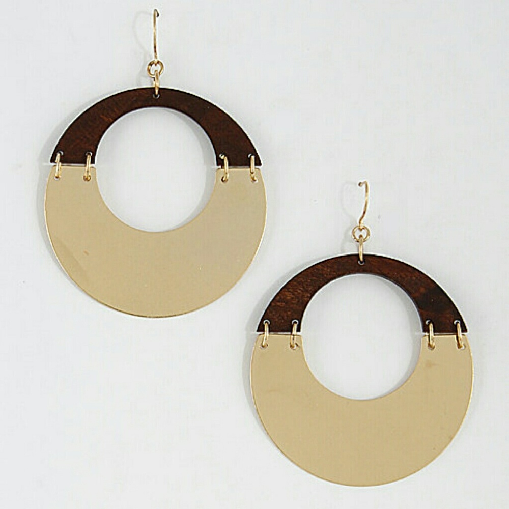 ✔Wooden Link Hoop Earrings✔