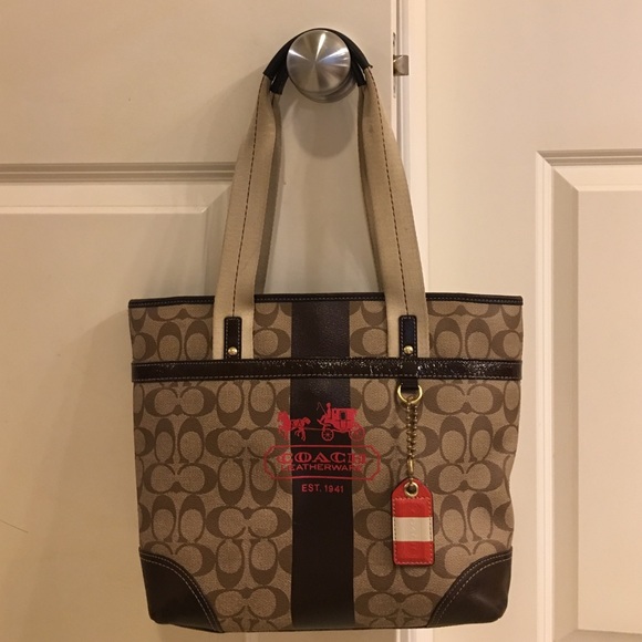 Coach Coated canvas shoulder bag soft straps