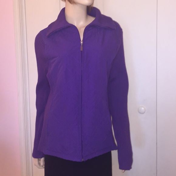✅ SALE ✅ Purple Quilted Sweater Jacket