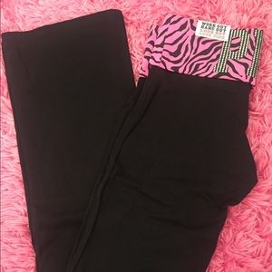 Victoria's Secret Pink Rhinestone Zebra Yoga Pants